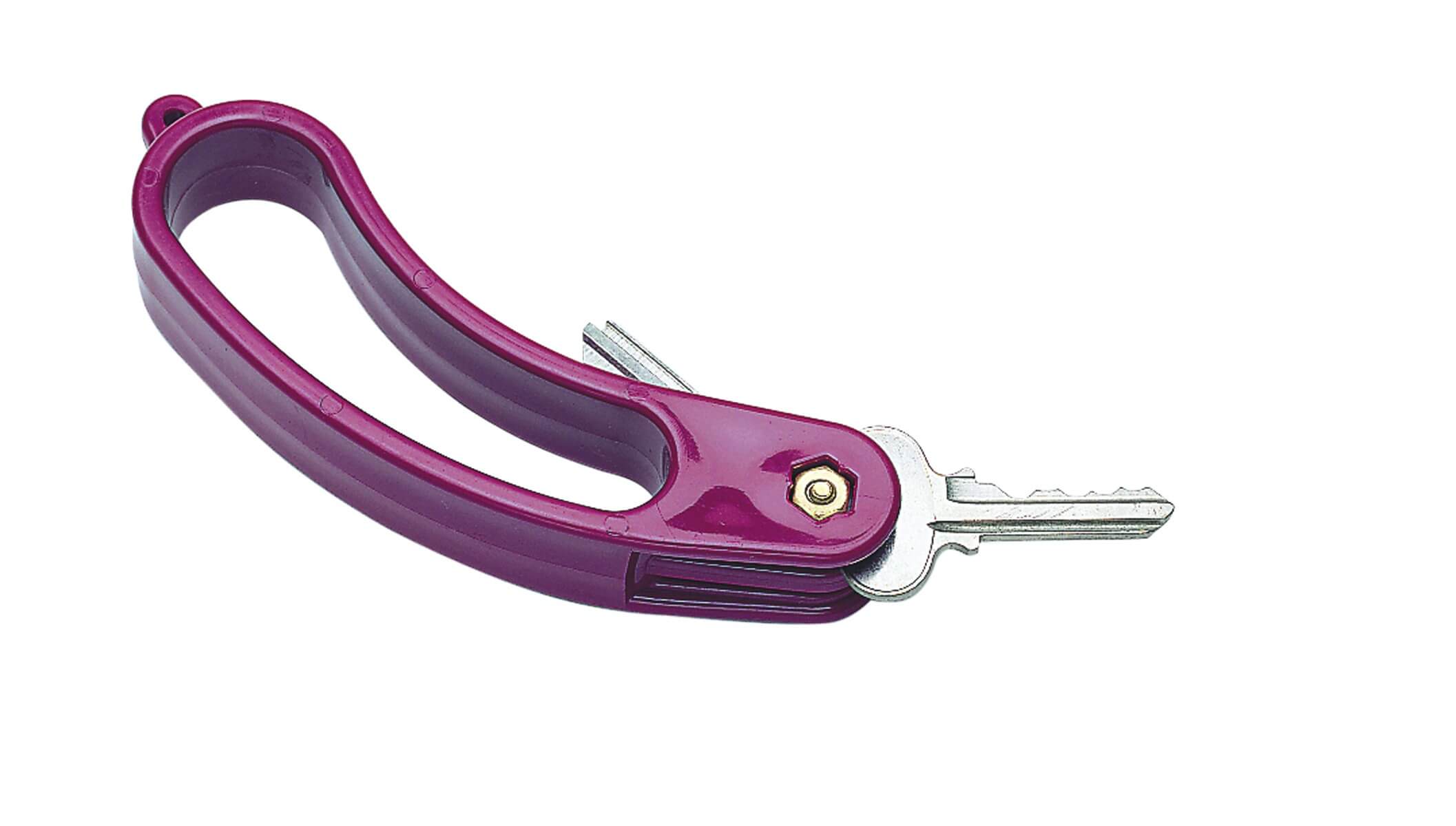 Keyring with handle for rotating key