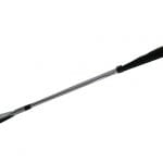 A long metal shoehorn prevents the need to bend over