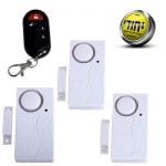 3-way window/door alarm set with remote control