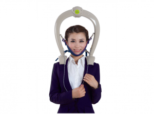 Portable neck-stretching device