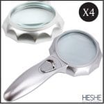 X4 magnifying glass with powerful LED lighting