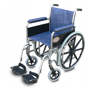 כסא  גלגלים מוסדי ידיות ורגליות קבועות