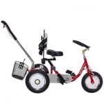 Tricycle "12" for special needs, side supports and rear steering