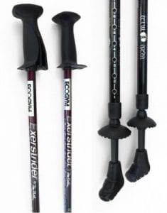Stability walking sticks including personal bag for cues