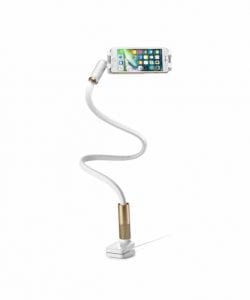 LED light bulb holder with adjustable mobile phone