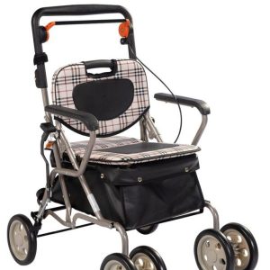 הליכון למבוגרים עם עגלת קניות מתקפל