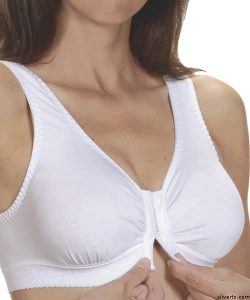 White bra with closing in front