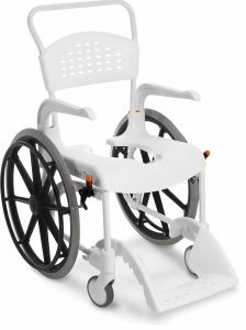 כסא רחצה ושירותים  עם גלגלי הנעה עצמית