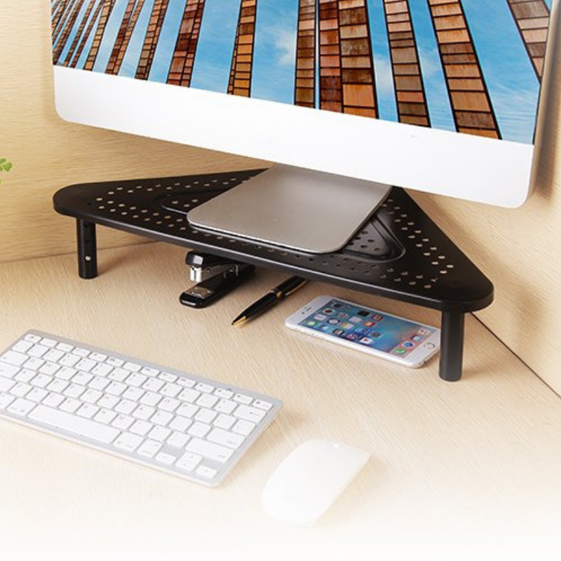 Corner screen stand for ergonomic adjustable computer - azarim