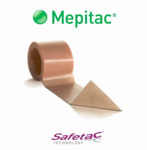 MEPITAC  סרט סיליקון רך לקיבוע מכשור וציוד רפואי